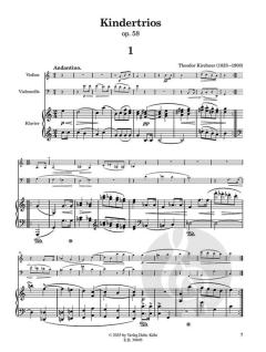 Kindertrios op. 58 - Skizzen  von Theodor Kirchner 