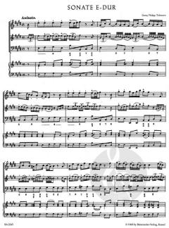 12 methodische Sonaten Heft 5 von Georg Philipp Telemann für Violine oder Flöte und Basso continuo im Alle Noten Shop kaufen