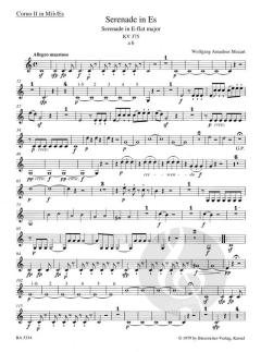Serenade für Bläser KV 375 von Wolfgang Amadeus Mozart (Download) 