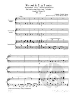 Klavierkonzert Nr. 7 F-Dur KV 242 von Wolfgang Amadeus Mozart im Alle Noten Shop kaufen