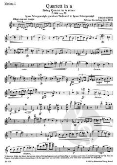 Streichquartett a-Moll & c-Moll von Franz Schubert (Download) 