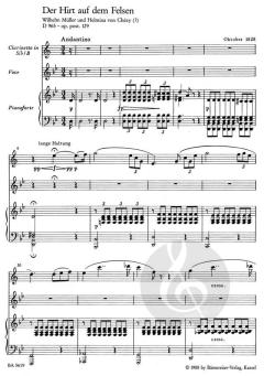 Der Hirt auf dem Felsen D 965 op.post.129 von Franz Schubert (Download) 