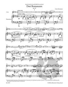 3 Romanzen op. 22 von Clara Schumann 