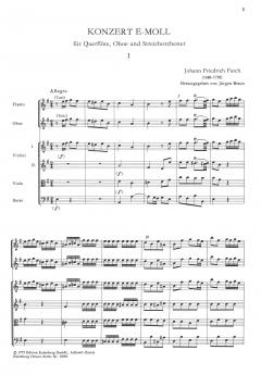 Konzert e-moll für Flöte und Oboe von Johann Friedrich Fasch 