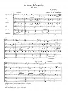 Les Larmes de Jacqueline op. 76/2 von Jacques Offenbach 