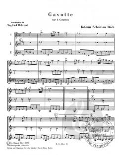 Gavotte von Johann Sebastian Bach 