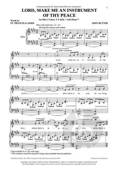 Lord, make me an instrument of thy peace von John Rutter (Download) 