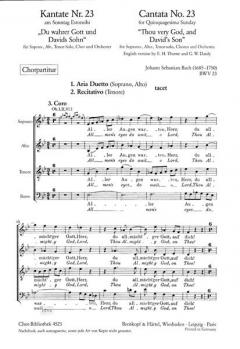 Du wahrer Gott und Davids Sohn (J.S. Bach) 