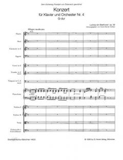 Klavierkonzert Nr. 4 G-Dur op. 58 von Ludwig van Beethoven 