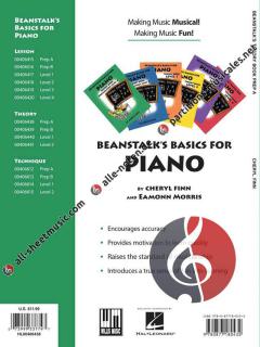 Beanstalk's Basics For Piano Theory Book Preparatory Level A von Cheryl Finn 