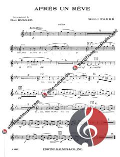 Après un rêve op. 7, No. 1 von Gabriel Fauré 