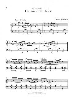Carnival In Rio Moderately Difficult II Piano Solo von William Gillock 