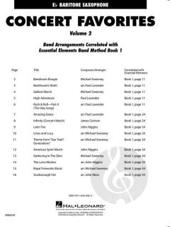 Concert Favorites Vol. 2 Baritone Sax 