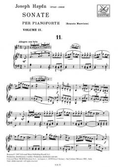 Sonate Per Pianoforte Vol. 2 Nos 11-20 Sonatas von Joseph Haydn 