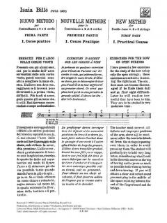 Nuovo Metodo For Double Bass Nr.1 Italian/french/english von Isaia Billé 