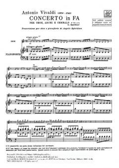 Concerto For Oboe In F Major FVII#2 T14 RV455 von Antonio Vivaldi im Alle Noten Shop kaufen