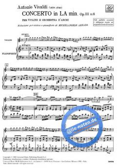 Concerto in la minore Op. 3 No. 6 von Antonio Vivaldi 