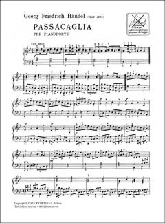 Passacaglia Piano von Georg Friedrich Händel 