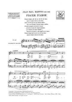 Plaisir D'Amor Mezzo Soprano Or Baritone And Piano Key Of e Flat von Giovanni Battista Martini 