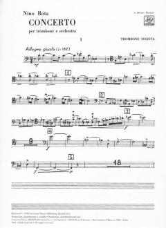 Concerto Trombone With Piano Reduction von Nino Rota 
