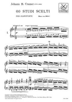 60 Selected Studies for Piano von Johann Baptist Cramer 