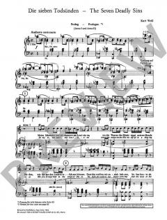 Die sieben Todsünden von Kurt Weill 
