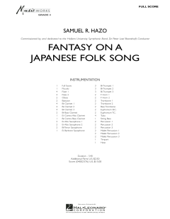 Fantasy On A Japanese Folk Song von Samuel R. Hazo (Download) 
