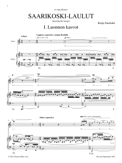 Saarikoski-laulut von Kaija Saariaho (Download) 
