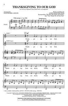 Thanksgiving to Our God von James Barnard (Download) 