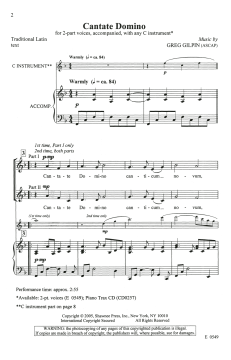 Cantate Domino von Greg Gilpin (Download) 