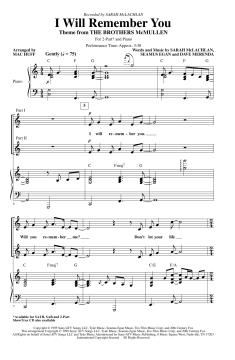 I Will Remember You von Sarah McLachlan (Download) 