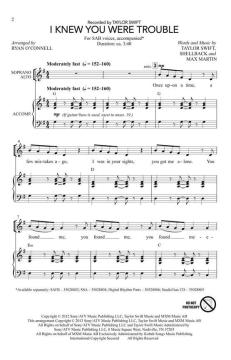 I Knew You Were Trouble (Taylor Swift) 