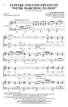 Fanfare and Concertato on We're Marching to Zion (Download) 