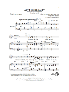 Ain't Misbehavin' von Thomas "Fats" Waller (Download) 
