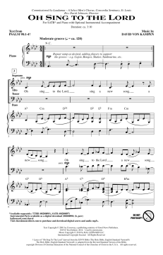Oh Sing To The Lord von David von Kampen (Download) 