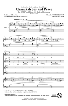 Chanukah Joy and Peace von David Chase (Download) 