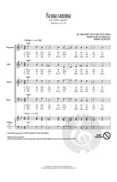 Fa Una Canzona von Orazio Vecchi (Download) 