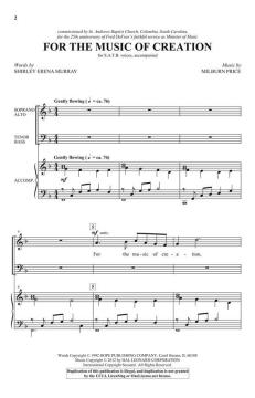 For the Music of Creation von Milburn Price (Download) 