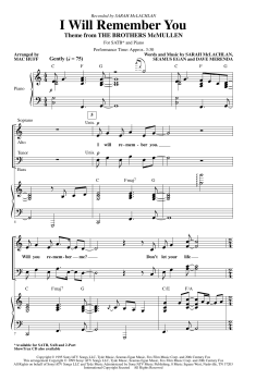 I Will Remember You (Sarah McLachlan) 