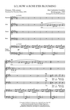 Lo, How A Rose E'er Blooming von Herold Rosenbaum (Download) 