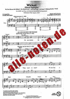 Wicked (Choral Highlights) (Stephen L. Schwartz) 