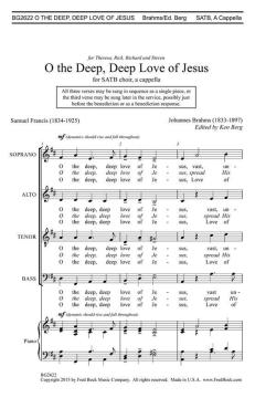 O The Deep, Deep Love Of Jesus von Johannes Brahms (Download) 