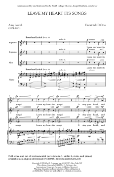 Leave My Heart Its Songs (Dominick DiOrio) 