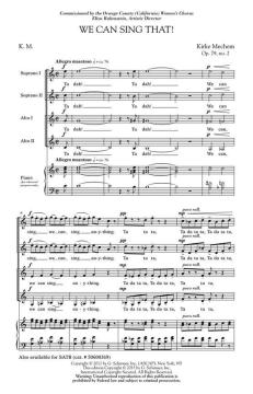 We Can Sing That 