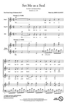 Set Me as a Seal von John Leavitt (Download) 