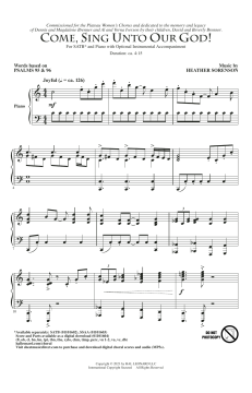 Come, Sing Unto Our God! 