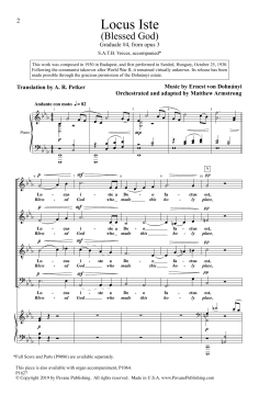 Locus Iste von Ernst von Dohnanyi (Download) 