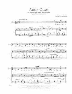 Five Sephardic Choruses: Adon Olam von Samuel Adler (Download) 