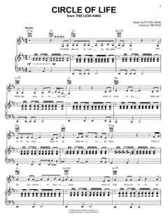 Circle Of Life von Elton John (Download) 