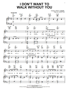 I Don't Want To Walk Without You von Frank Loesser (Download) 